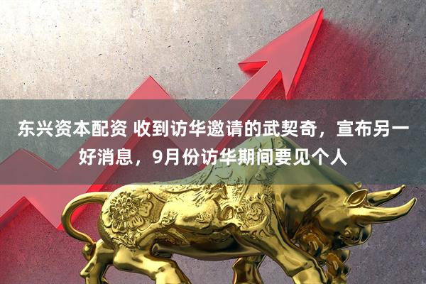 东兴资本配资 收到访华邀请的武契奇，宣布另一好消息，9月份访华期间要见个人