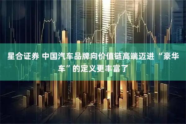 星合证券 中国汽车品牌向价值链高端迈进 “豪华车”的定义更丰富了